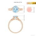 thumbnail image 5 of ANGARA Natural Classic Oval 1.5 ct Aquamarine Criss-Cross Cocktail Ring in 14K Rose Gold for Women (Size-9x7mm) | March Birthstone, Anniversary, Jewelry Gift for Women | Natural Aquamarine Ring, 5 of 10