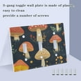 thumbnail image 3 of Yayeee Toggle Light Switch Wall Plate 3-Gang 6.37"x4.48" Decorative Outlet Cover, Black Mushroom Pattern, 3 of 7