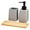 Grey, variant on Giaone 3pcs Hand Soap Press Pumpms Dispenser Set with Storage Tray Toothbrush Holder