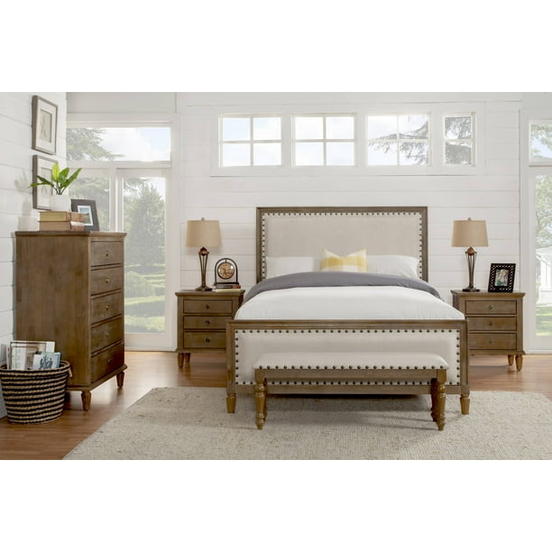 LuXeo Cambridge 5-Piece King Bedroom Set with Solid Wood ...