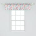 thumbnail image 2 of Ambesonne Tropical Window Valance, Colorful Pineapple Sketch, 54" X 12", Pink Coconut, 2 of 3