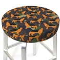 thumbnail image 3 of Haiem German Shepherd Dog Cushion Round Bar Chair Seat Cover Bar Chair Cushion Covers Elastic Washable Bar Chair Cover,Protects from Scratches and Stains-12 inch, 3 of 7