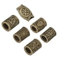 thumbnail image 3 of Perles de Barbe à Cheveux, Dreadlocks Cheveux Anneaux Alliage Rétro pour Collier DIY, 3 of 8