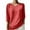 Red, variant on GigrtiJin Women's 3/4 Sleeve Shirts Solid Color Knitted Casual Crew Neck Top Spring Summer Lightweight Loose Blosue