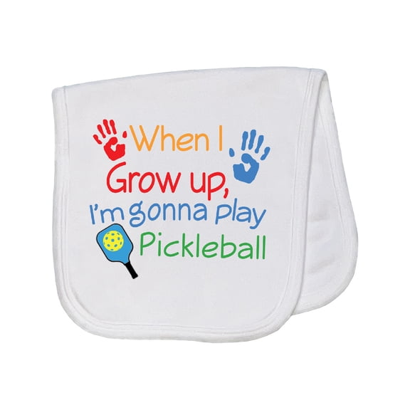 Inktastic Future Pickleball Player Baby Burp Cloth
