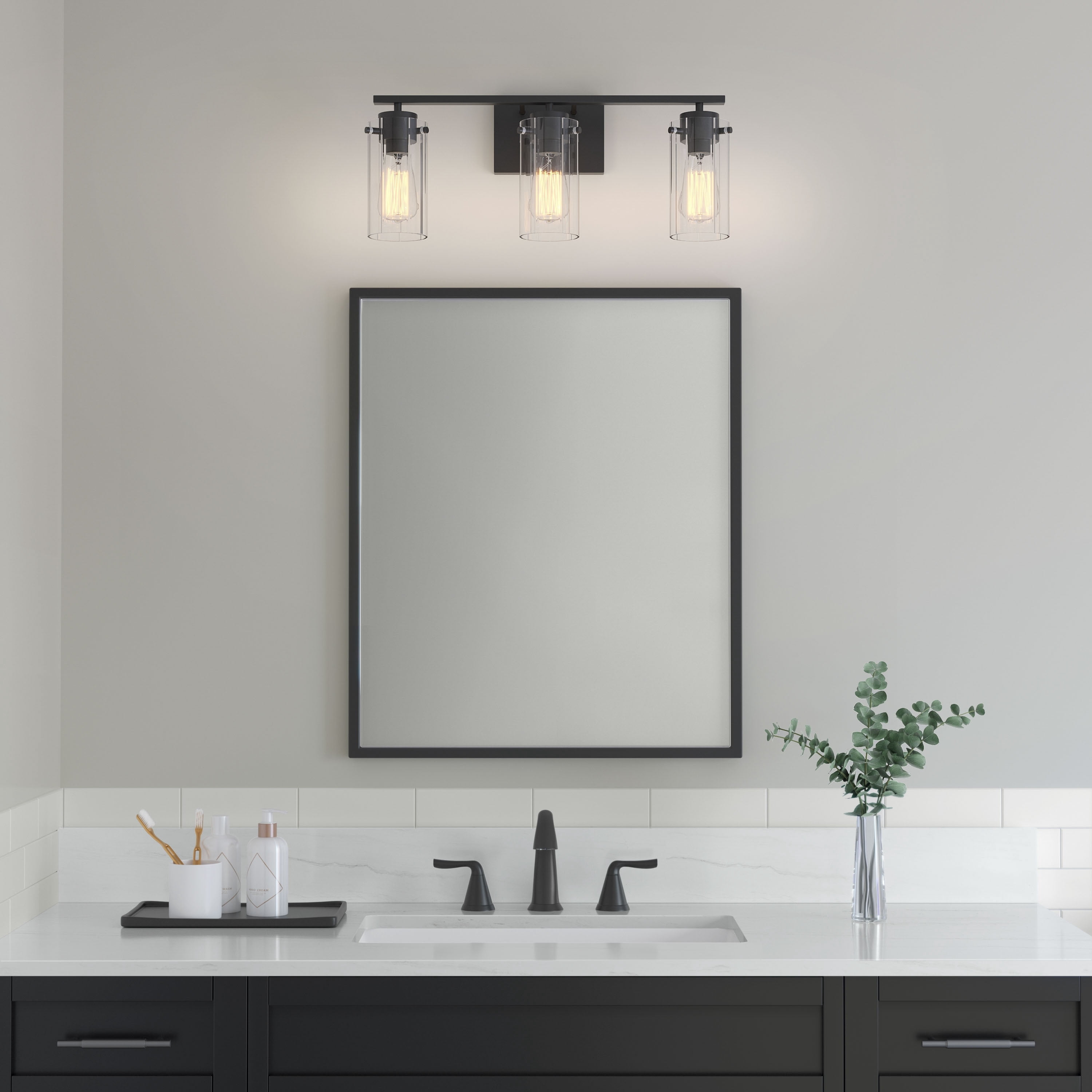 Millennium Lighting  Serena 3/4 Light Vanity Fixture 3 Light - Matte Black