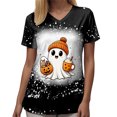 thumbnail image 6 of Leey-World Womens Halloween T Shirts Halloween Scrub Tops Women Short Sleeve Medical Nursing Uniform with Pocket(Dark Gray,XL), 6 of 6