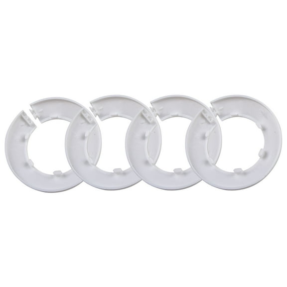 4 Pack 50mm Pipe Cover for Water Pipe Decoration, Black PP Plastic