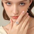thumbnail image 4 of 3 Carat Women Moissanite Ring D Color VVS1 Clarity Princess Cut Engagement Ring 925 Sterling Silver Diamond Ring Size 5-10, 4 of 6