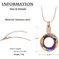 thumbnail image 2 of Crystal Circle of Life Memorial Pendant Cremation Jewelry Urn Necklace for Ashes Memorial Pendant Loved Ones Eternity Keepsake for Women Men, 2 of 7