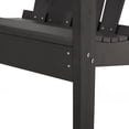 thumbnail image 3 of Noble House Culver Faux Wood Slat-Backed Adirondack Chair in Black (Set of 2), 3 of 7