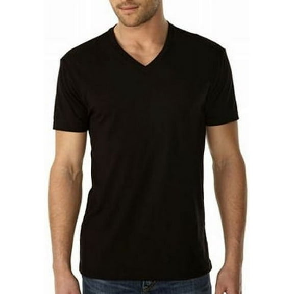 3-6 Pack Men's 100% Cotton Tagless V-Neck T-Shirt Undershirt Tee (Large, Black, 3 Pack)