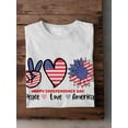 thumbnail image 3 of Peace Love America T-Shirt Men -Image by Shutterstock, Male x-Large, 3 of 4