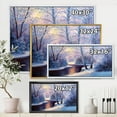 thumbnail image 4 of Designart 'Christmas Forest With Trees and River I' Traditional Framed Canvas Wall Art Print, 4 of 5