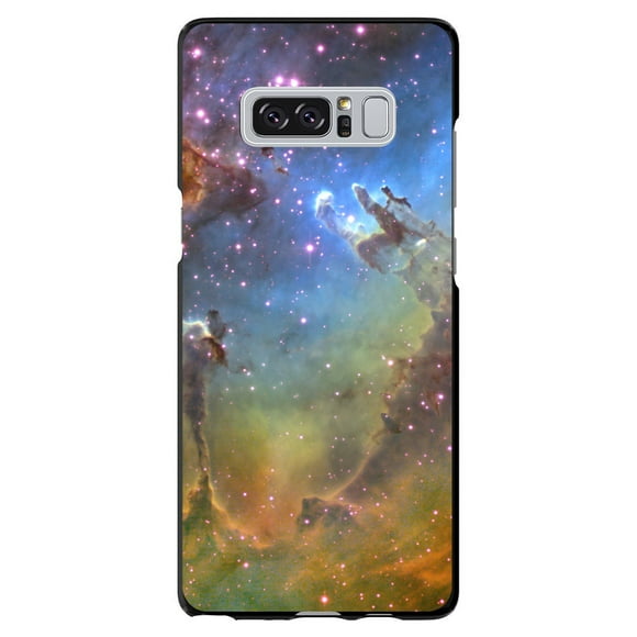 DistinctInk Case for Samsung Galaxy Note 8 (6.3" Screen) - Custom Ultra Slim Thin Hard Black Plastic Cover - Eagle Nebula Orange Blue - Show Your Love of Astronomy