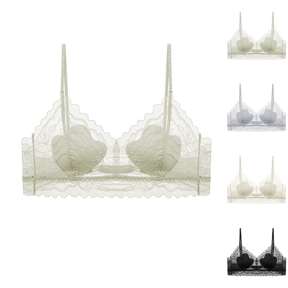 Agkizg Sheer Thin Wireless Push Up Bra Breathable Lightweights Soft Comfortable Everyday Wear Seamless Bralette (Women's or Women's Plus)