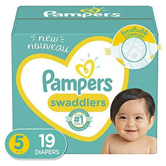 Pampers Swaddlers Active Baby Diapers Size 5, 19 Count, 2 Pack