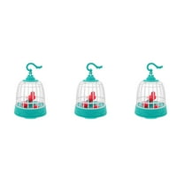 WORGEOUS 3pcs Voice-Activated Induction Birds Birdcage Toy Talking Chirping Fluttering Parrot Birds Toy For Baby Toddler Kids Children Party Favors