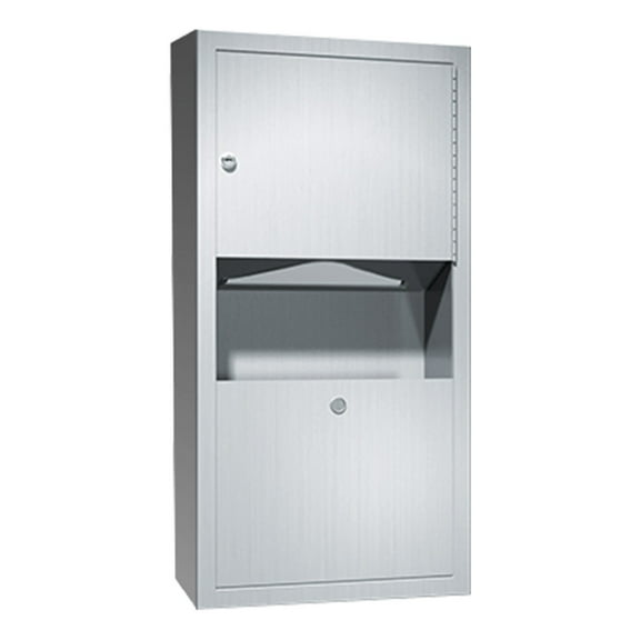 Asi 0462-Ad-9 Surface Mounted Paper Towel Dispenser And Waste Receptacle Combo - Stainless