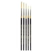 KINGART Premium Original Gold 9050A-18/0 Script Liner Series Artist Brush, Golden Taklon Synthetic Hair, Short Acrylic Handle, For Acrylic, Watercolor, Oil And Gouache Painting, Size 18/0