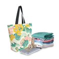thumbnail image 2 of FORMRS Womens Canvas Tote Bag with Zipper Inner Pocket Shoulder Handbag, Floral Wave, 2 of 7