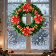 thumbnail image 2 of Upgraded 40cm Christmas Wreath Decorations And Festive Door And Window Wall Hangings And Gold And Red Color Scheme Decorative Wreaths M, 2 of 7