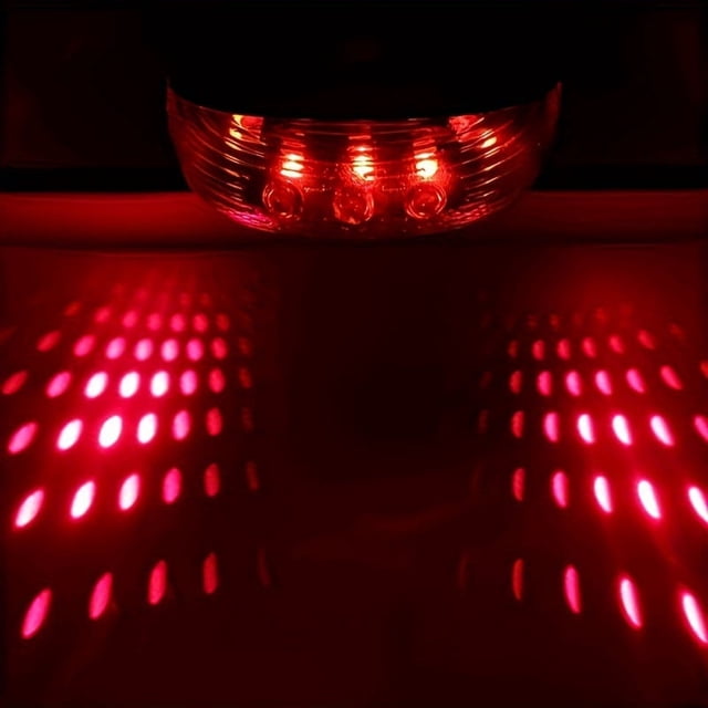 SUTENGDA Bicycle LED Tail Light with 5 LED Lights and 2 Laser Beams - ABS Material Seatpost Installation Battery Powered Does Not Include AAA Batteries Suitable for 36V or Below