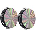 thumbnail image 1 of Tambor de mano EASTROCK Radiant Tambourine, 8 pulgadas, doble hilera, jingles, pandereta reflectante, 1 of 7