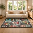 thumbnail image 2 of Gelasgo City Road Map Velvet Area Rug, Colorful Street Traffic Decorative Carpet, Soft Indoor Floor Mat for Kids Room Playroom Bedroom Game Room Home Decor, 2 of 5