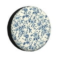 thumbnail image 1 of Balery Vintage Blue Floral Cubiertas para Neumáticos - Protector Resistente para Neumáticos de Camioneta, SUV, Remolque, Camper y RV-17 inch, 1 of 6