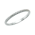 thumbnail image 1 of FB Jewels 14k Gold Round Cubic Zirconia White Ring Braided Shape Stackable Band Size 6.5, 1 of 1
