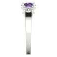 thumbnail image 3 of 1.5 ct Round Cut Simulated Alexandrite Three-Stone Engagement Ring for Women in 18K White Gold, 3 of 5