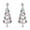 Christmas Tree, variant on Huepoe 1 Pair Women Earrings Christmas Tree Shape Cubic Zirconia Decor Hollow Out Hanging Earrings New Year Party Dangling Earrings Ear Jewelry