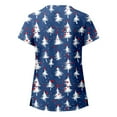 thumbnail image 4 of Christmas Scrub Tops for Women Funny Cute Xmas Print Short Sleeve V-Neck Shirts Trendy Casual Stretch Work Blouses with Pockets, 4 of 4