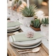 thumbnail image 6 of Cloth Napkins Set of 6 - 20x20 Inches, Farmhouse Sage Green White Striped Washable Reusable Table Napkins, Modern Stripes Soft & Absortbent Dining Napkin for Party Wedding Hotel Restaurant, 6 of 8