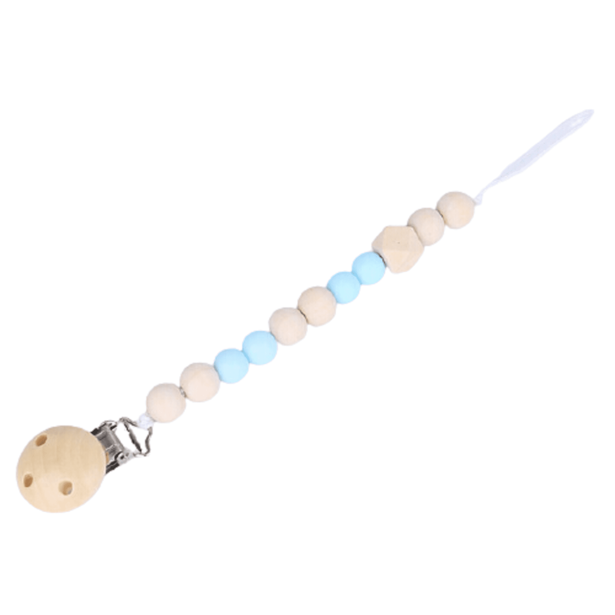 Baby infant wooden beaded pacifier holder clip nipple teether dummy chain gifZJP 