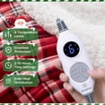 thumbnail image 3 of Westinghouse Electric Blanket Heated Throw Blanket, Plaid Sherpa Heating Blanket, 6 Heat Settings & 2-10 Hours Auto Off, Red Plaid, 50x60in, 3 of 6