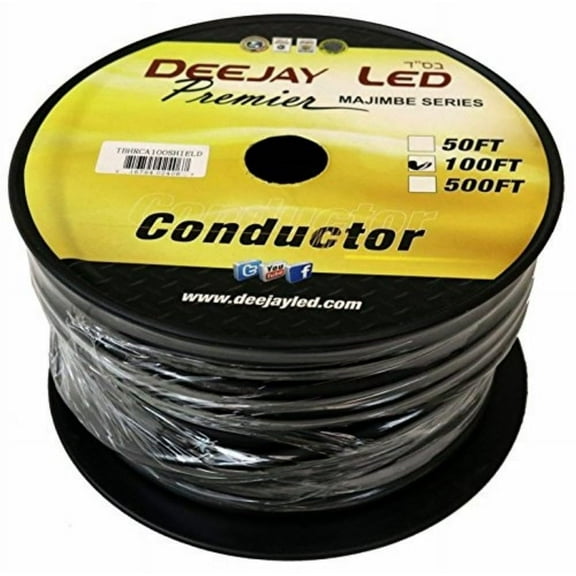 Deejay LED TBHRCA100SHIELD Shielded Rca Cable 100ft Roll