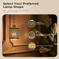 thumbnail image 3 of Cylinder Lamp Shades Set of 2 Metal Ceiling Lampshades, SWAIFDEE Minimalist Cylinder Hanging Lamp Cover, Pendant Light Shade Replacement Bronze 4.75×5", 3 of 8