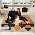 thumbnail image 2 of OZVMZQ King Size Inflatable Air Bed Mattress, 8'' Elevated Pad, with Built in Pump, Wood Grain, Hypo-Allergenic, Portable, Outdoor Camping Mat, 2 of 8