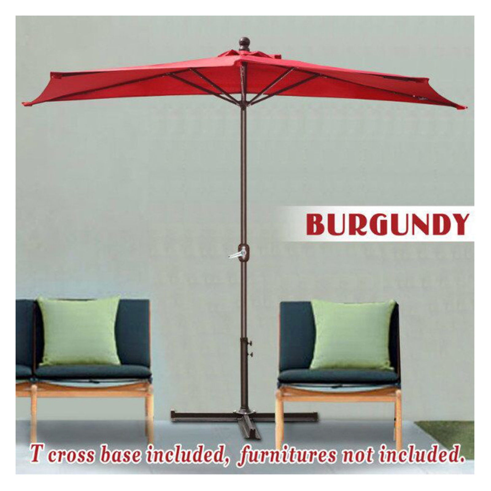 Sunrise 10 Ft Lighted Half Aluminum Patio Umbrella With Battery Operated Led Lights Walmart Com Walmart Com