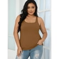 thumbnail image 4 of Beautyin Plus Size Tank Top for Women Adjustable Spaghetti Wide Straps Sleeveless T-shirts Cami, 4 of 9