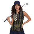 thumbnail image 6 of HUIACONG Deer Flag Camo Relaxed Women's Sleeveless Golf Shirt, Ventilated Quick Dry Golf Vest No Shrinkage Golf Shirts, 6 of 7