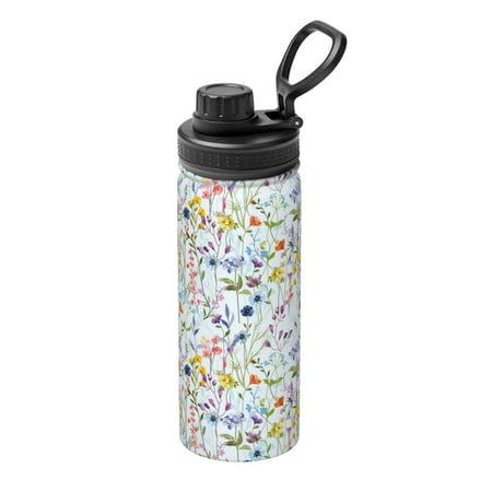 

Fuzoiu Beautiful wild flower forest Print 18oz Sports Insulated Kettle Stainless Steel Vacuum Water Bottle Leakproof Sport Flask