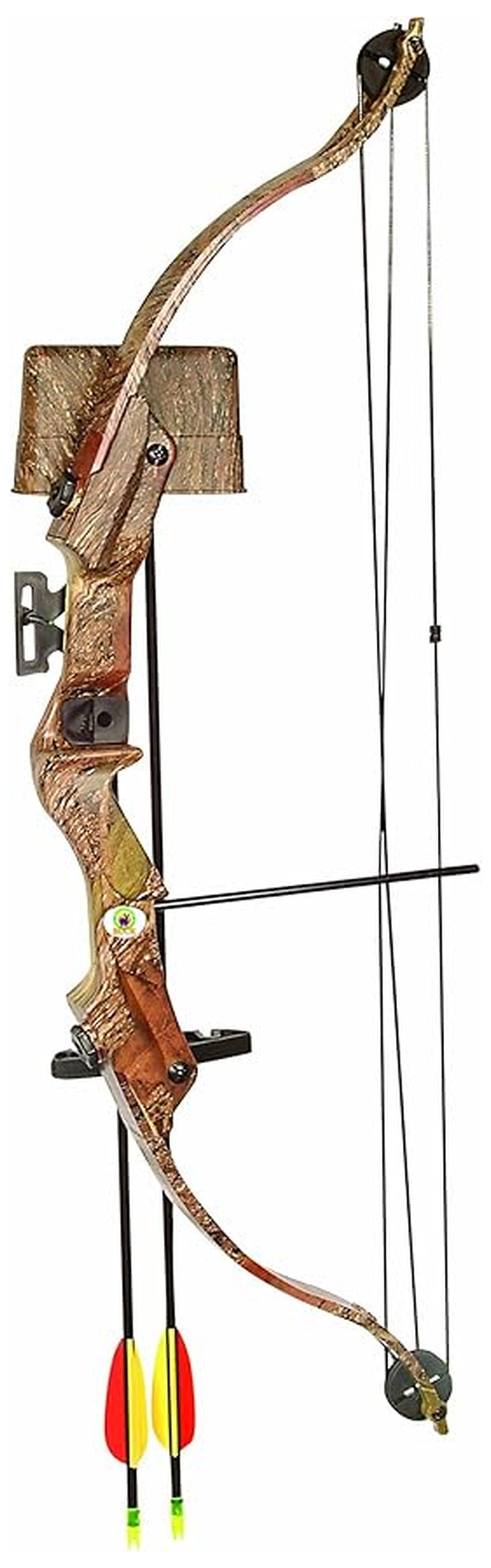 Youth Compound Bow Set 20lb - Archery Kit for Beginners - Adjustable Draw Length - Includes Arrows, Arm Guard, Quiver & More