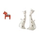 thumbnail image 5 of Pareja de caballos y gatos de Dalecarlian suecos, escultura coleccionable de animales, figura de regalo de boda para estantería, comedor, repisa, arma, 5 of 8
