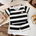 thumbnail image 2 of UAYOTSE Baby Girl Summer Clothes Toddler Summer Outfit Girl Spring Summer Contrast Color Sweatshirt Shirt Pants Summer Outfit Toddler Gift 3 6 12 18 24 Months 2T 3T Outfits,Sizes 5-6 Years, 2 of 4