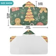 thumbnail image 4 of Yayeee Kids Hooded Towels Toddler Soft Absorbent Beach Bathing Wrap 50" x 23.5", Beige Christmas Gingerbread, 4 of 5