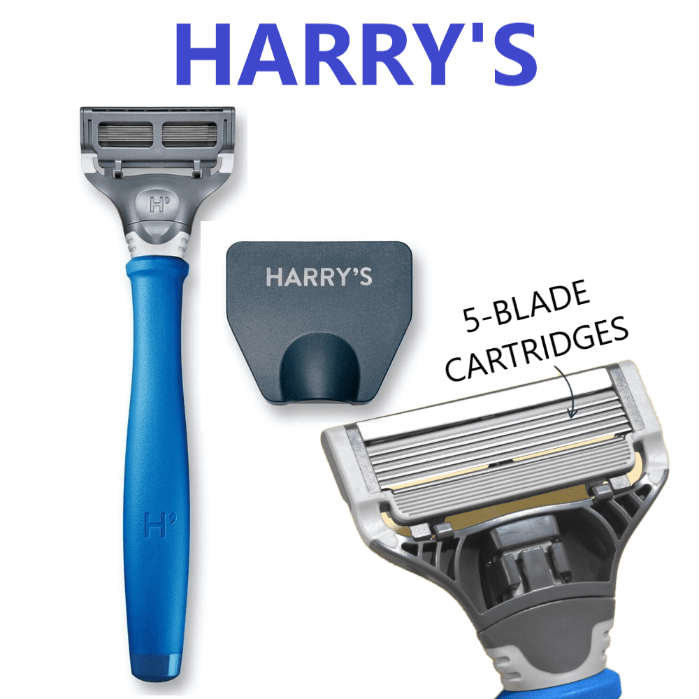 Harry's 5-Blade Razor for Men 1 Razor Handle + 2 Razor Blade Refills ...