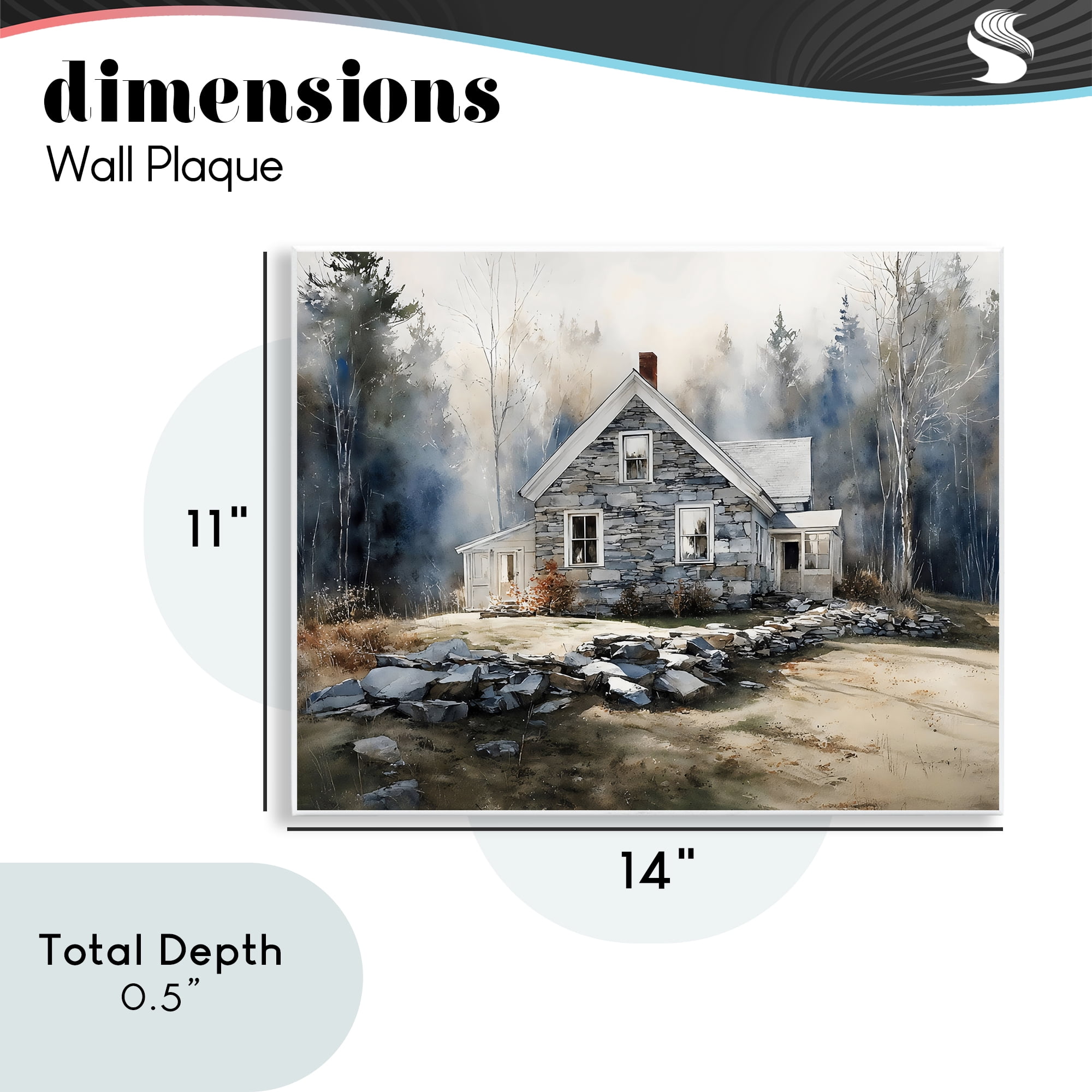 Stupell Industries Rustic Cottage Among the Trees Wall Plaque Art, design by Franklyn Gregory